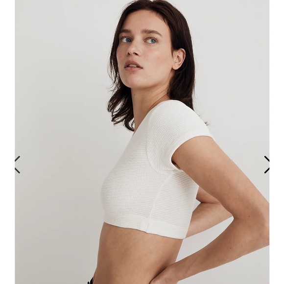 Madewell V-Neck Cropped Tee NEVER WORN - Picture 3 of 7